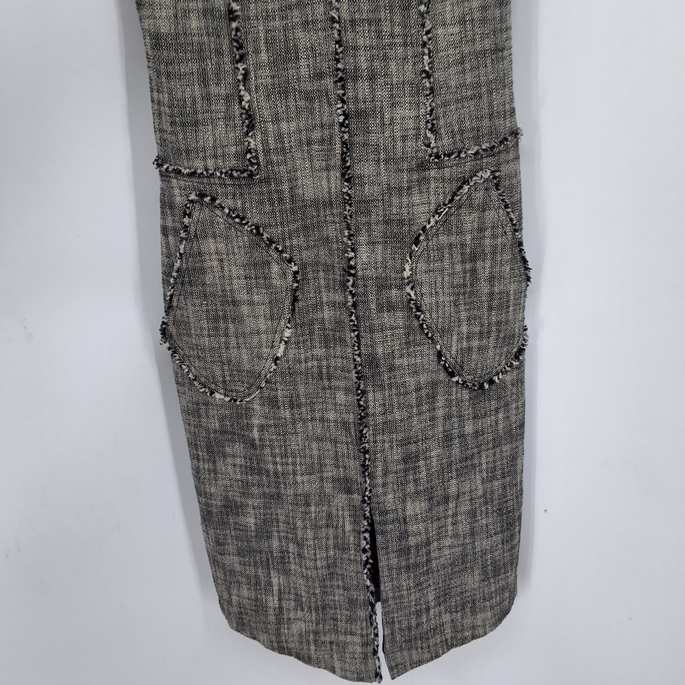 RACHEL Rachel Roy Black and Gray Tweed Midi Dress - Picture 3 of 7